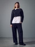 Παντελόνι wide leg - ανοιχτό γκρι - HOUSE - small2