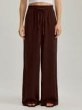 Wide leg pantalone - braon - HOUSE - small2