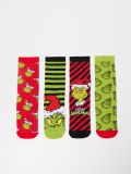 Jõuluteemalised sokid, 4 paari Grinch - mitmevärviline - HOUSE - small1