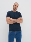 Koszulka slim fit Basic - granatowy - HOUSE - small2