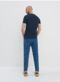 Koszulka slim fit Basic - granatowy - HOUSE - small4