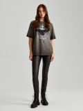 Woskowane spodnie czarne slim fit - czarny - HOUSE - small1