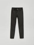 Woskowane spodnie czarne slim fit - czarny - HOUSE - small4