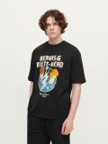 Majica s uzorkom Beavis and Butt-Head - crno - HOUSE - small3