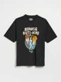 Majica s uzorkom Beavis and Butt-Head - crno - HOUSE - small1