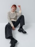 Jeansy wide leg z wysokim stanem - czarny - HOUSE - small2