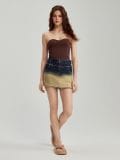 Jeasowe spódnico-spodenki z efektem sprania - indigo jeans - HOUSE - small1
