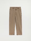 Jeansy straight fit carpenter vintage brązowe - beżowy - HOUSE - small5
