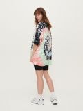 Koszulka oversize tie-dye z psychodelicznym nadrukiem - czarny - HOUSE - small5