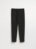 Pantaloni carrot fit a quadri - nero - HOUSE - small4