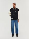 Luźna bluza bomber college czarna - czarny - HOUSE - small2