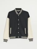 Luźna bluza bomber college czarna - czarny - HOUSE - small4