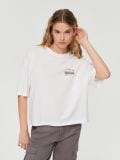 Oversize majica s potiskom - bela - HOUSE - small1