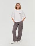 Oversize majica s potiskom - bela - HOUSE - small2