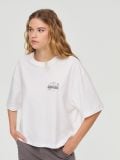 Oversize majica s potiskom - bela - HOUSE - small3