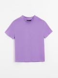 Camiseta de cuello alto básica - violeta - HOUSE - small1