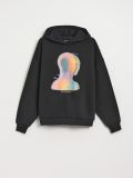 Czarna bluza z kapturem oversize Aura - czarny - HOUSE - small4