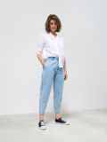 Denimowe spodnie slouchy - niebieski - HOUSE - small1