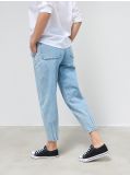 Denimowe spodnie slouchy - niebieski - HOUSE - small4