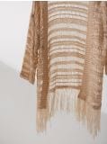 Ażurowe kimono z frędzlami - kremowy - HOUSE - small5