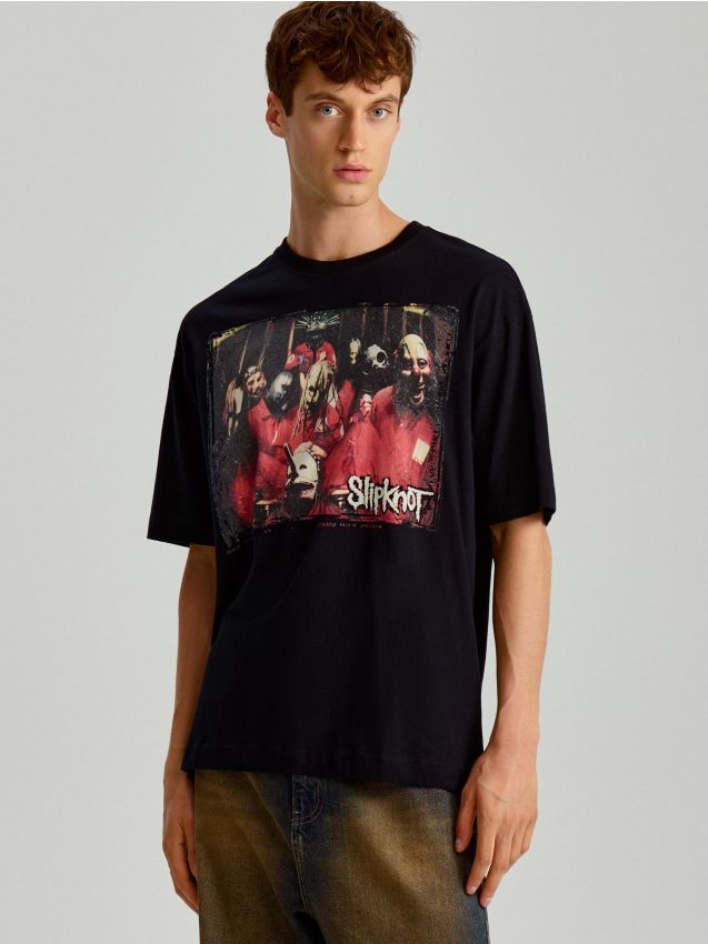 Tricou cu imprimeu Slipknot Culoare negru - HOUSE - 006CY-99X