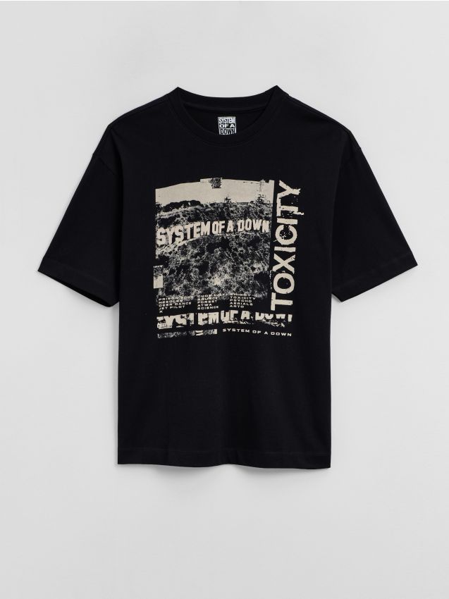 Tricou cu imprimeu Toxicity System of a Down Culoare negru - HOUSE