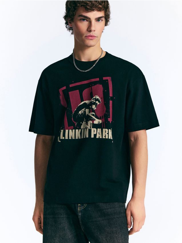 Tricou cu imprimeu Linkin Park Culoare negru - HOUSE - 061IY-99X