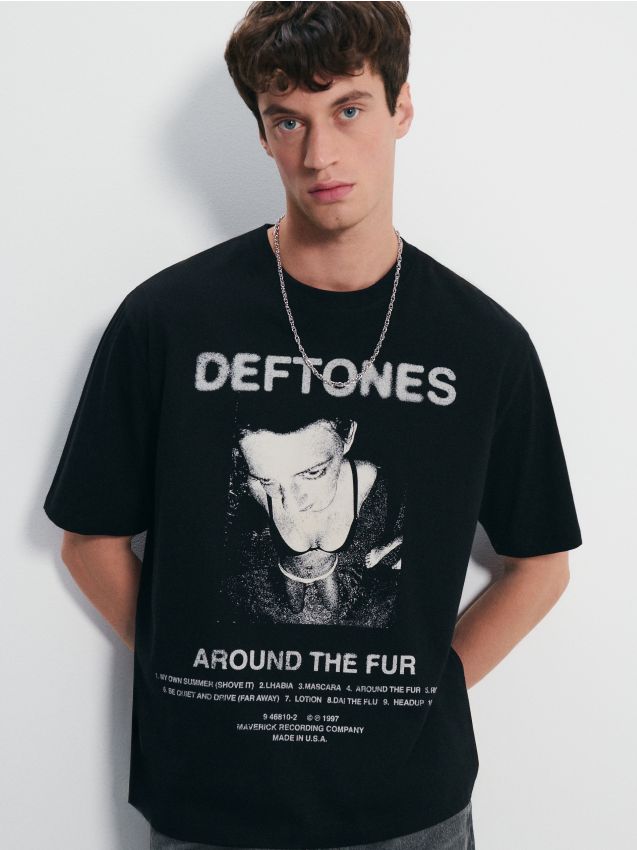 Tricou cu imprimeu Deftones Culoare negru - HOUSE - 062IY-99X