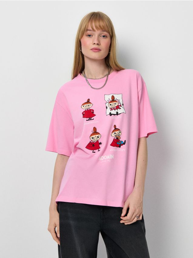 トップス house on the hill S/S Tee (Pink) 90cm Tricou cu imprimeu Little My Culoare roz pastel - HOUSE - 122HV-03X