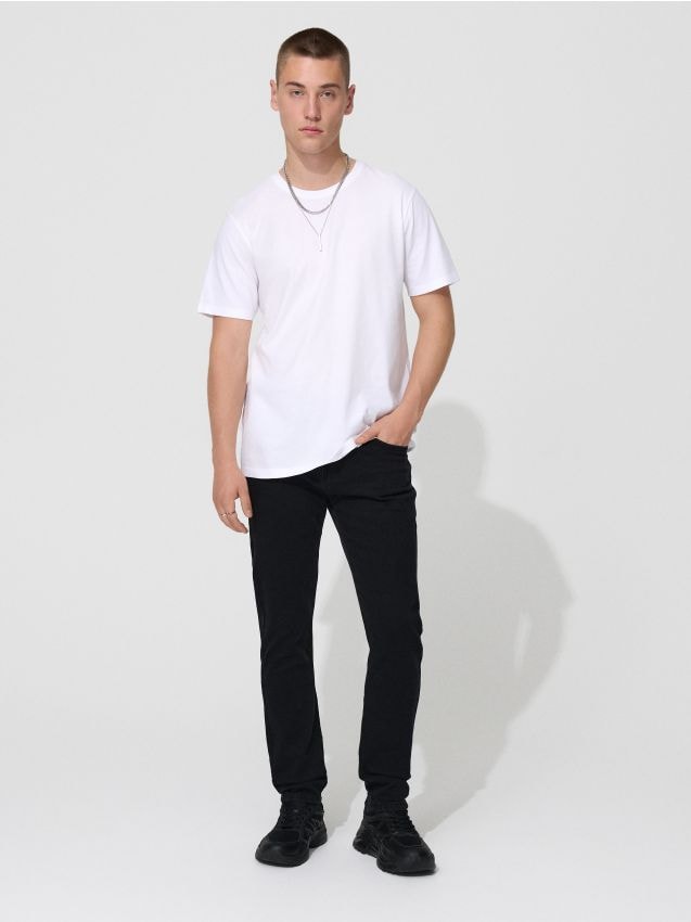 Дънки slim с избелен ефект