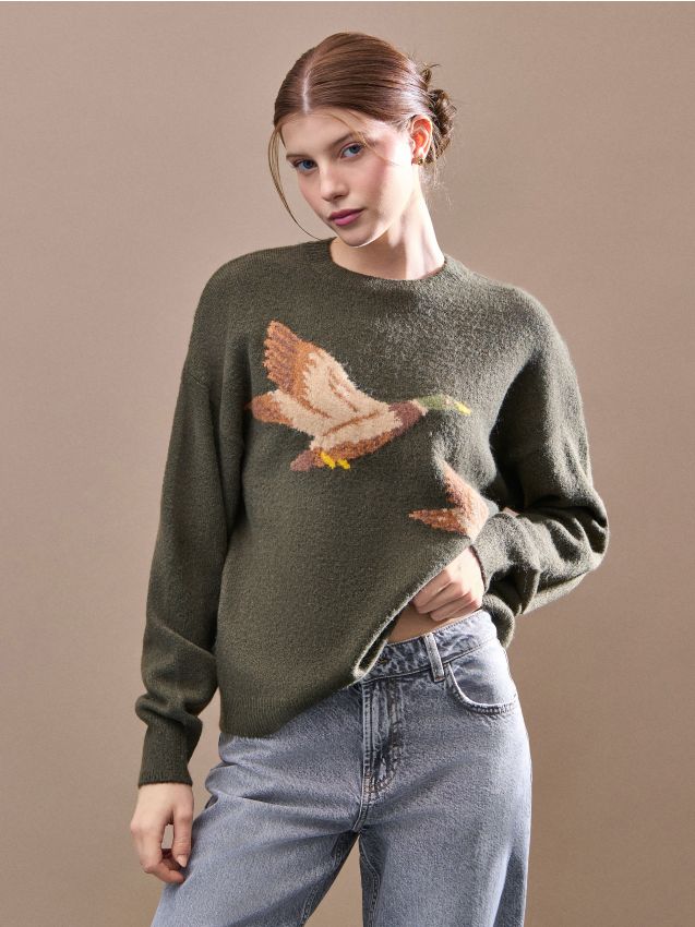 Džemper sa okruglim izrezom