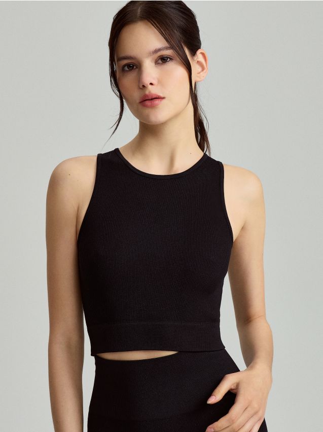 【HI FI FNK】Techno Cropped Top Dámský zkrácený asymetrický top Nike Pro Shine - Top4Running.cz