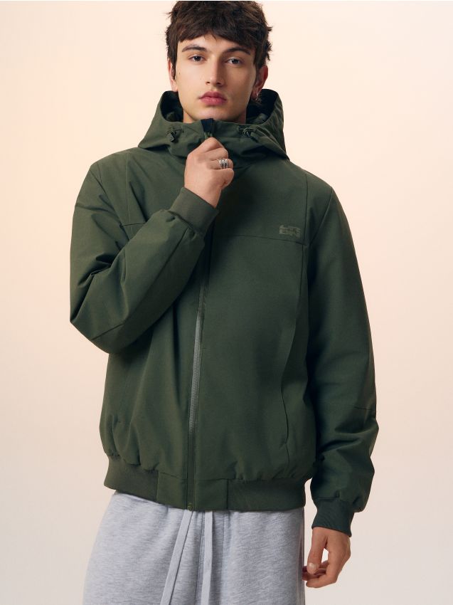 なお Sportowa kurtka przejściowa z kapturem oliwkowa - HOUSE