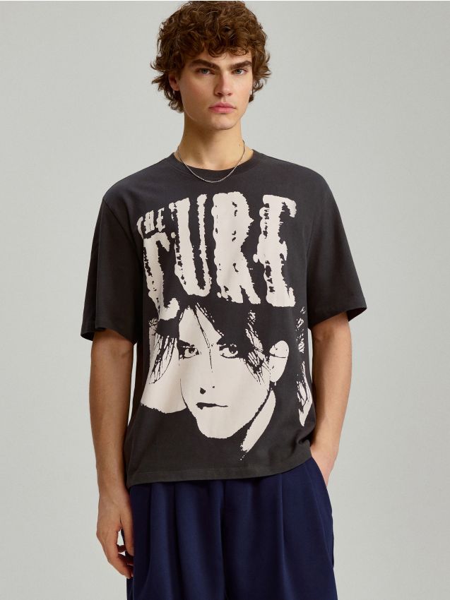 Tricou cu imprimeu The Cure Culoare gri închis - HOUSE - 320EG-90X