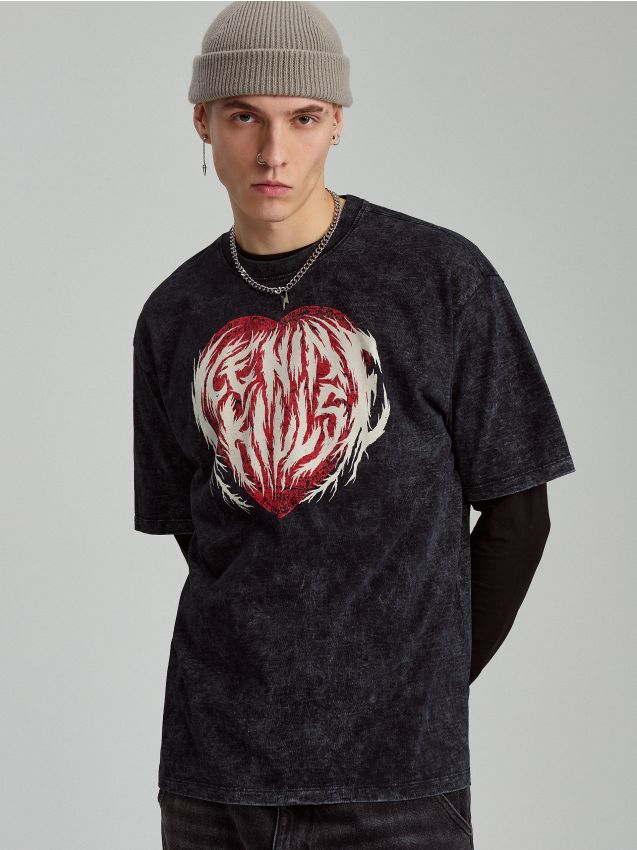 Czarna koszulka z nadrukiem Ice Nine Kills - HOUSE - 361BM-99X