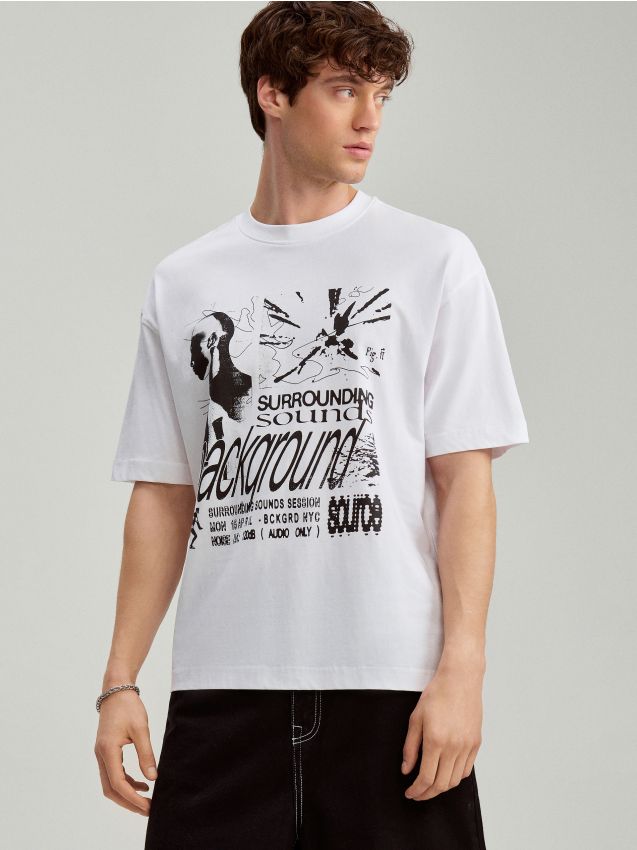 ★COMPAKT RECORD BAR★ BIG BASS Tshirt White Melange Merchandise | Kompakt
