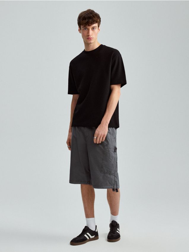 【NONCODE】lil nylon cargo two-piece Amesor Minus Two Cargo Y2K męskie spodnie cargo, spodnie
