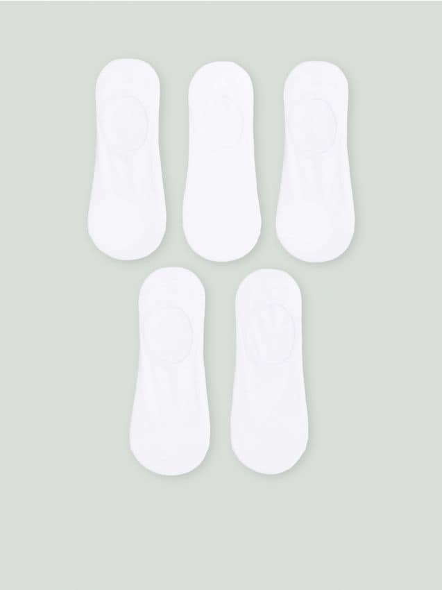 Pack de 5 pares de Calcetines tobilleros de Hombre Blancos Viento