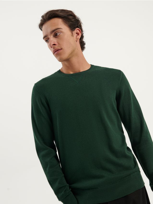 MEN`S SWEATER - σκουρο πρασινο - HOUSE