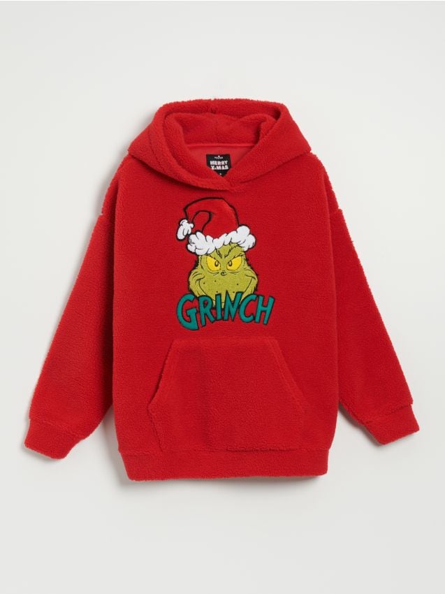 Mikina s kapucí Grinch Barva červené HOUSE 5150Y-33X