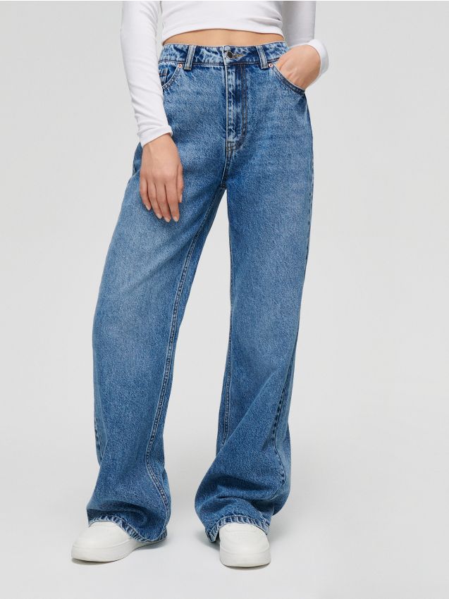 ファッション Spalva džinsai leg Wide albastru 5596P-55J - HOUSE - ウェア