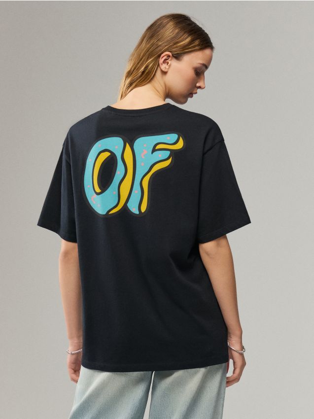 will annie Czarna koszulka z nadrukiem Odd Future - HOUSE - 577GP-99X