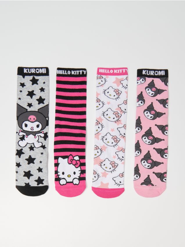 Długie skarpetki 4-pak Hello Kitty - HOUSE - 621CX-MLC