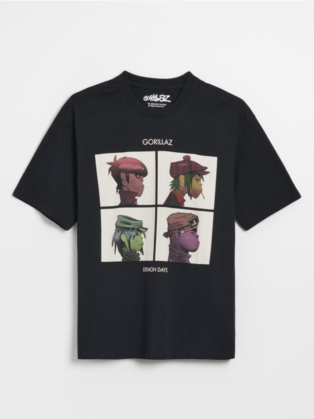 Camiseta con impresión Gorillaz