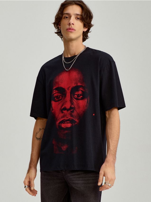 Tricou cu imprimeu Lil Wayne Culoare negru - HOUSE - 659EE-99X