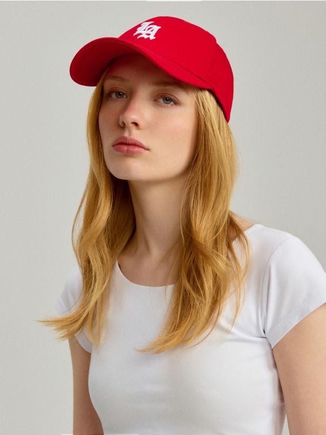 Visiera Anvil Per Donna - Cappellino Sole Poliestere, Colore Rosso - 2