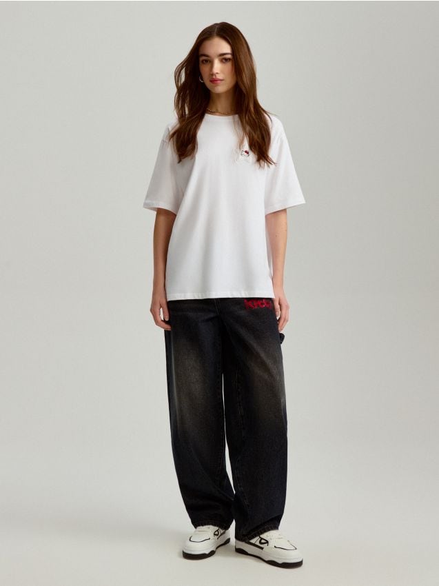 Τζιν baggy fit Hello Kitty