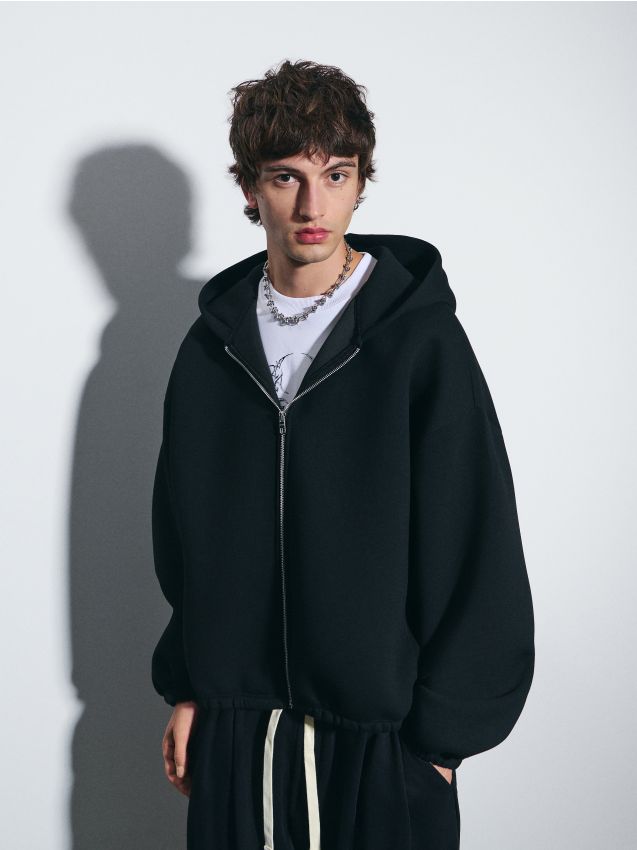 Худі на блискавці Колір чорний - HOUSE - 753GG-99X