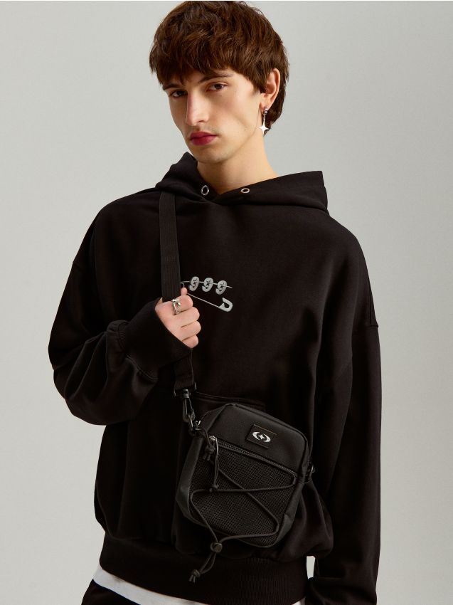 Pochette AS Roma Seven Ragazzi - Nero Con Maniglia In Nastro - Organizer Da Viaggio 14.5x22x8cm - Foto 12