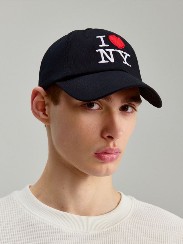 WEBHOUSE☆I Love Webhouse Cap Czarna czapka z daszkiem I love NY - HOUSE - 788DX-99X